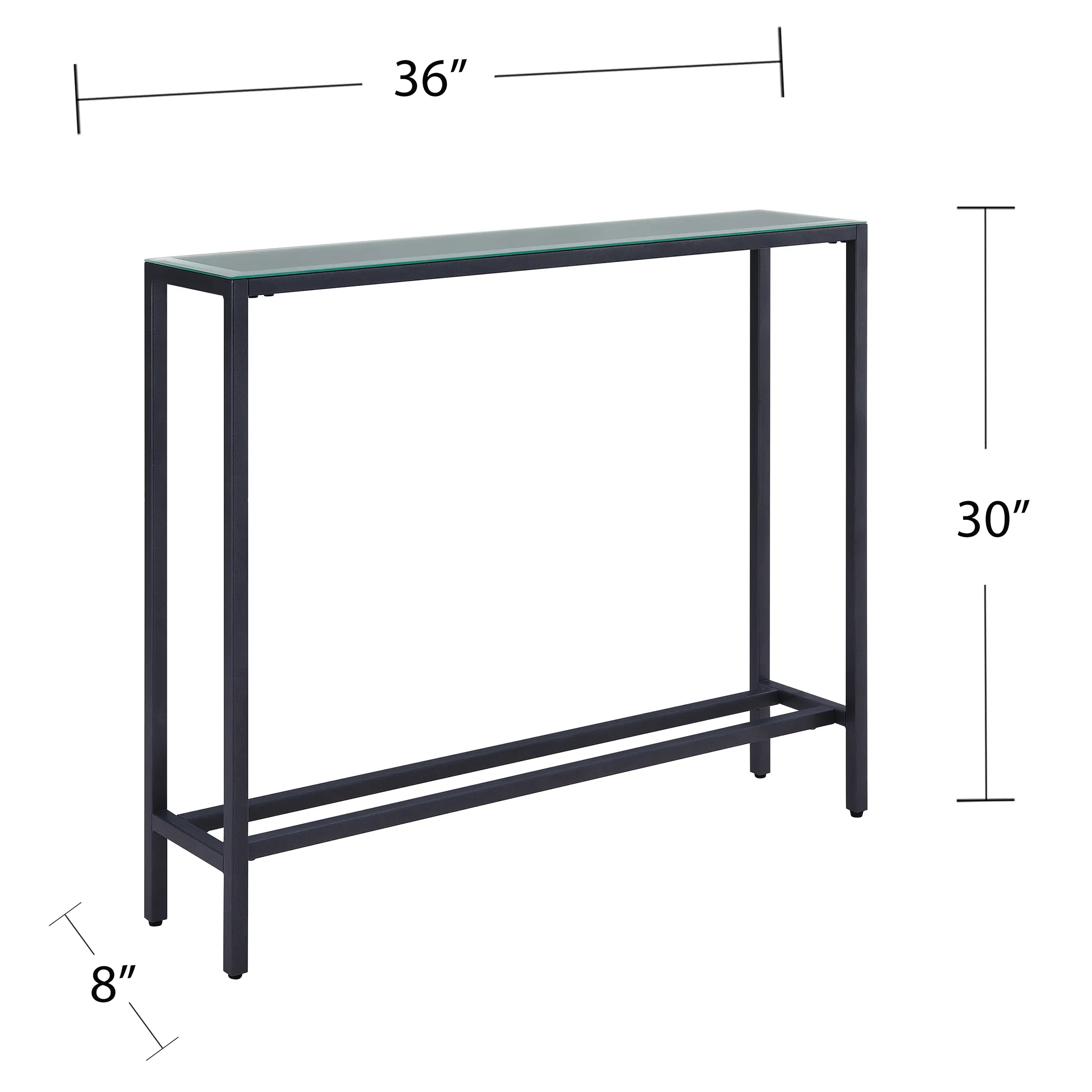 CM9397 Darrin Short Gunmetal Gray Console Table with Mirrored Top-3