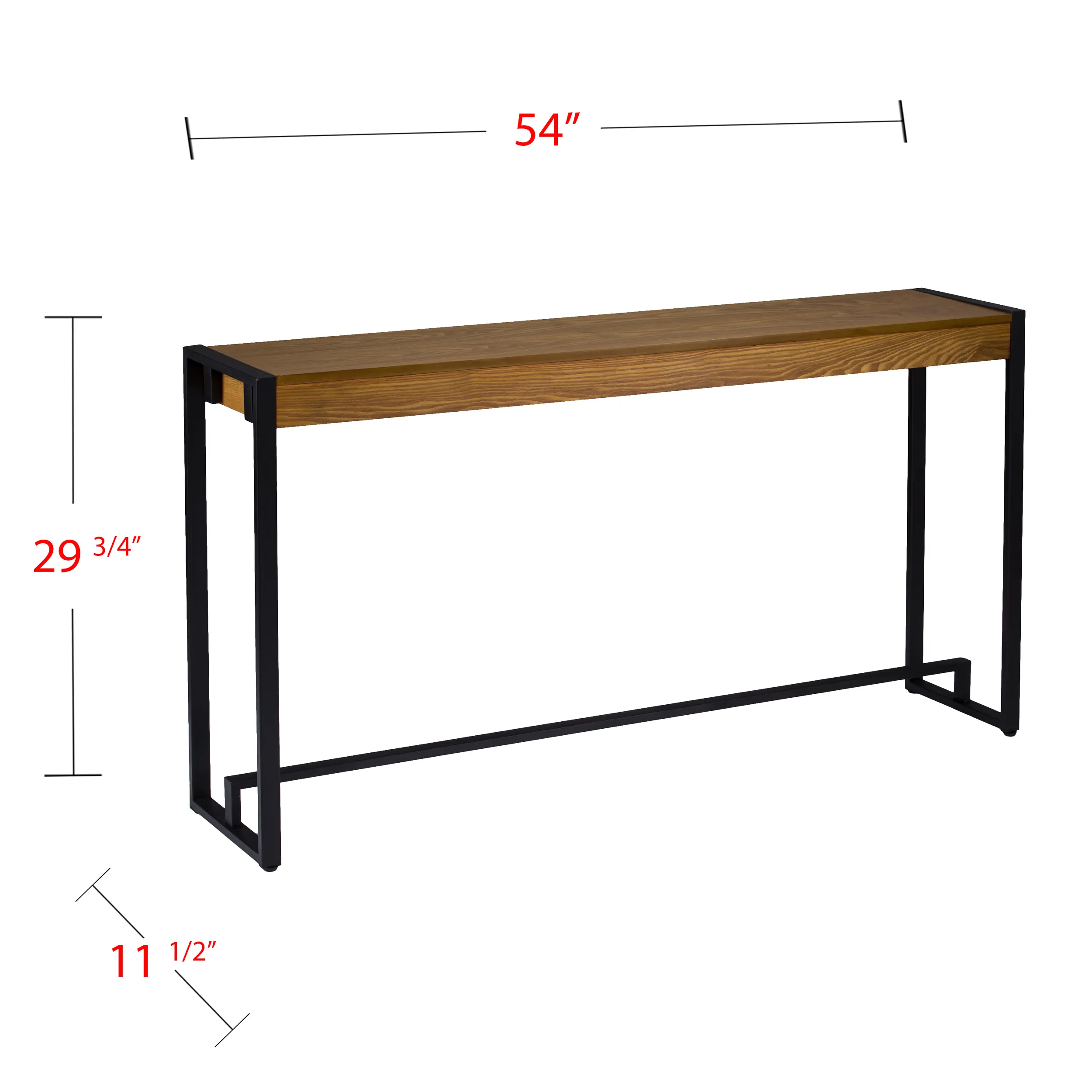 CM9913 Holly & Martin Macen Weathered Oak Console Table-3