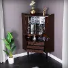 HZ1060 Larson Dark Tobacco Corner Bar Cabinet