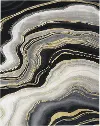 PRS31/CHAGY Prismatic 8 x 10 Abstract Charcoal Gray Area Rug