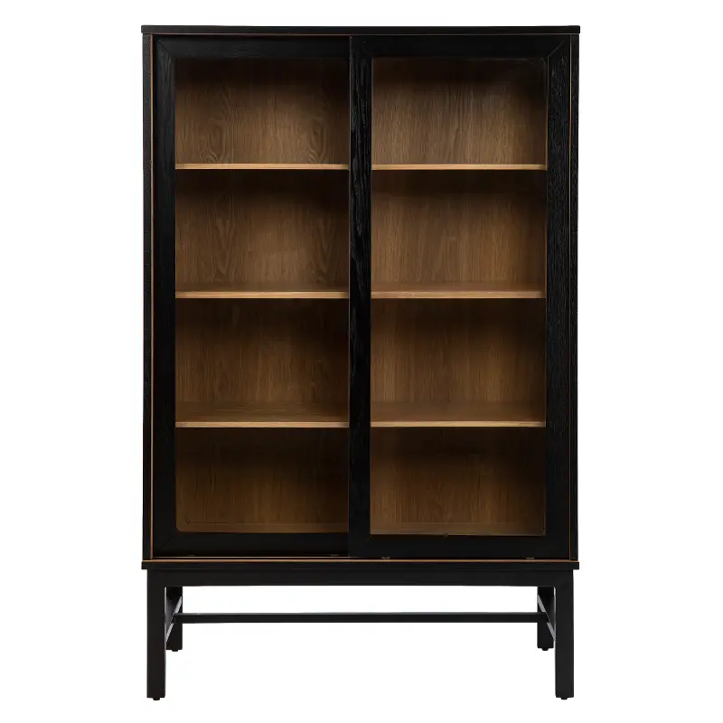 Hearzly Black Display Cabinet