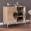 HZ1114405 Northdom Light Brown Bar Cabinet with Wine Storage