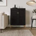 HZ1141041 Rolliston Black & Gold Bar Cabinet