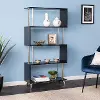 HZ1220038 Beckerman Black Asymmetrical Bookcase