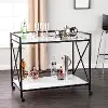 HZ1221440 Maxton Black & White Bar Cart