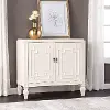 HZ1222405 Tropman Antique White Double-Door Accent Cabinet