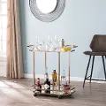 HZ2011 Ari Champagne Art Deco Bar Cart