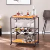 HZ2020 Mayson Wood & Metal Mobile Bar Cart