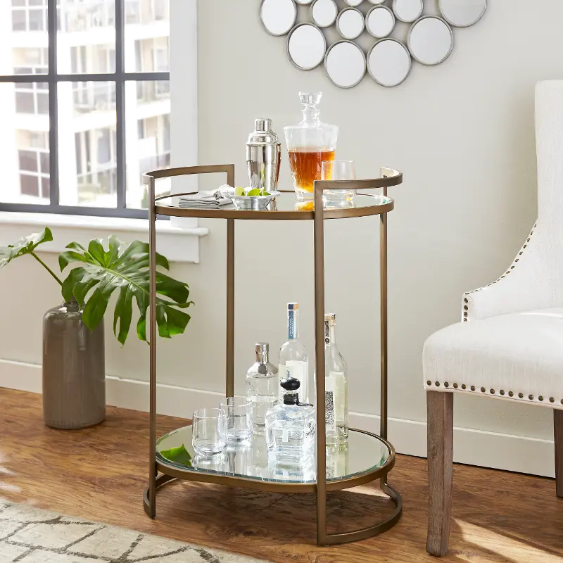 Gardner Small Space Gold Bar Table