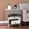 OC0792 Cresheim Mirrored End Table with Drawers