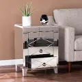 OC0792 Cresheim Mirrored End Table with Drawers