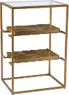 OC1098206 Penketh Gold End Table with Glass-Top