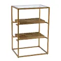 OC1098206 Penketh Gold End Table with Glass-Top