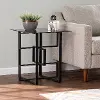 OC1139506 Clanlin Black Glass-Top Accent Table
