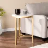 OC1749 Garza Marble & Champagne Round Side Table