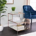 OC2205 Knox Gold Mirrored Accent Table
