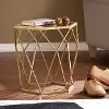 OC2320 Joelle Gold Geometric Accent Table
