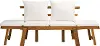 OD1089109 Holly & Martin Dolavon Outdoor Convertible Lounge Chair with White Cushions