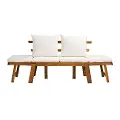 OD1089109 Holly & Martin Dolavon Outdoor Convertible Lounge Chair with White Cushions