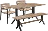 OD113234 Standlake 4 Piece Outdoor Wood Dining Set with Bench