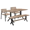 OD113234 Standlake 4 Piece Outdoor Wood Dining Set with Bench