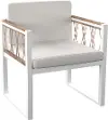 OD1140708 Wallmond White Cushioned Outdoor Chairs, Set of 2