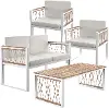 OD114074 Wallmond White 4 Piece Outdoor Seating Set