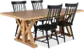 Macon Natural and Black 5 Piece Dining Set