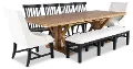 Macon Natural and Black 5 Piece Dining Set