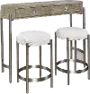 Manhattan Gray 3 Piece Bistro Dining Set