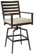 Adeline Blue Swivel Outdoor Bar Stool