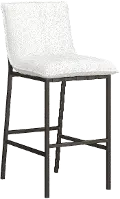 Reserve White and Metal Bar Stool