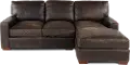 Mayfair Java Brown Leather 2 Piece Sectional
