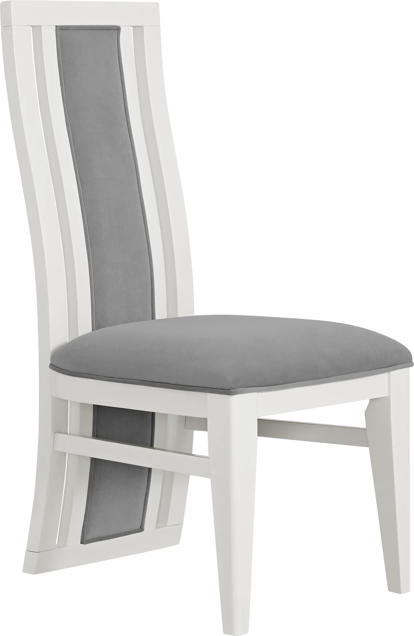 Miami White and Gray Dining Chair-1