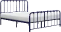 Bethany Blue Queen Metal Bed