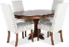 Mary Brown and Beige 5 Piece Dining Set