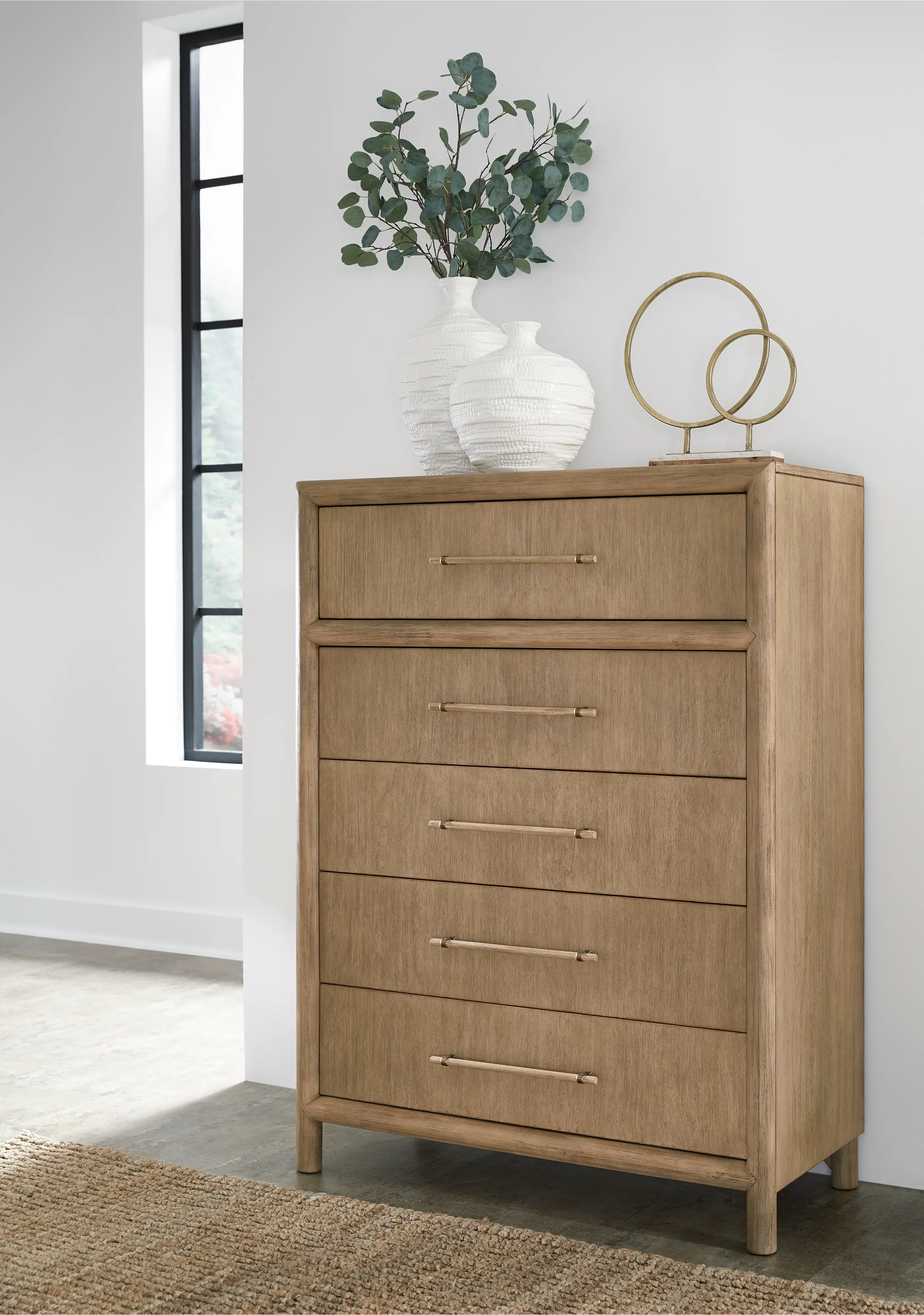 Dorsey Light Brown Chest of Drawers-2