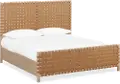 Dorsey Light Brown Woven King Bed
