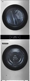 SWWE50N3 LG Studio Front Load Electric Wash Tower - Noble Steel