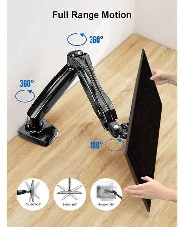ErgoAV Gas Spring Mounting Arm For Monitors 13 to 27 -5