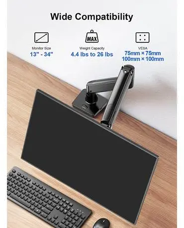 ErgoAV Gas Spring Mounting Arm For Monitors 13 to 34 -3
