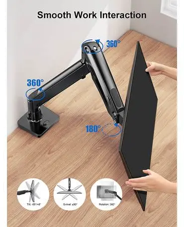 ErgoAV Gas Spring Mounting Arm For Monitors 13 to 34 -5