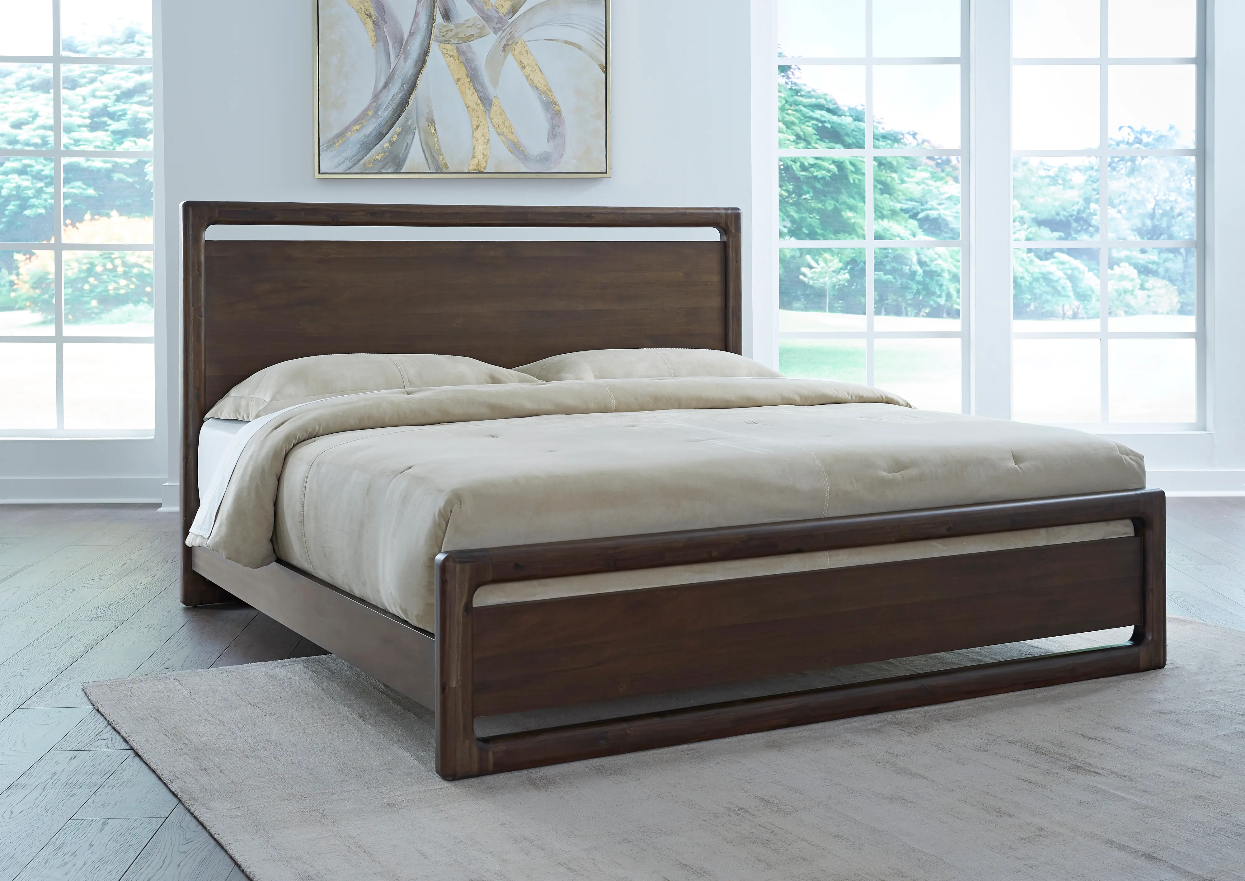 Sol Brown Queen Platform Bed-10