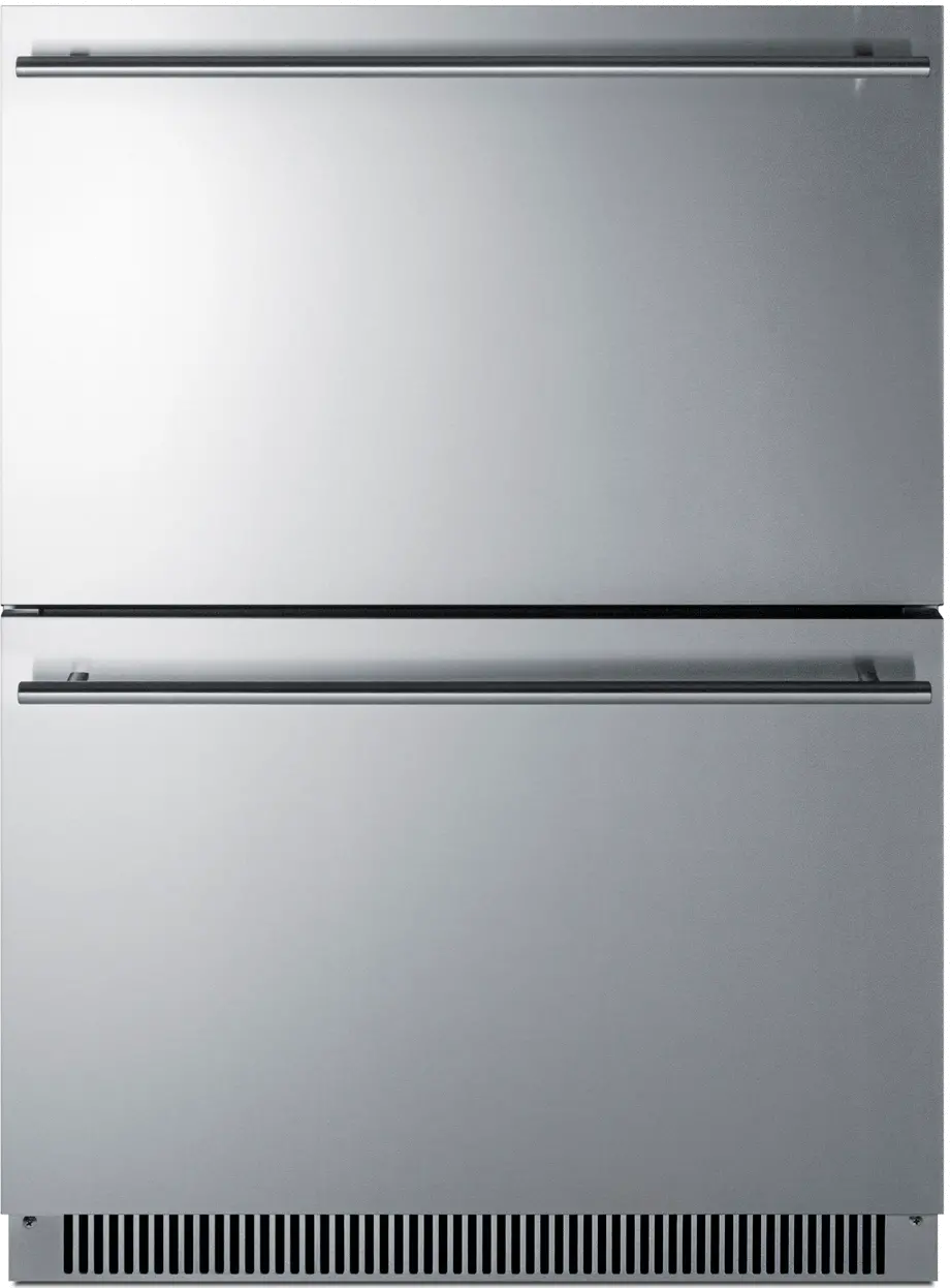 Summit 24 Wide 2-Drawer Freezer - Stainless Steel-1