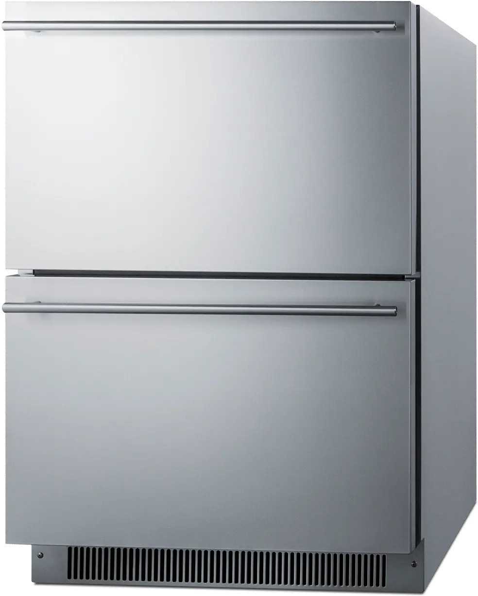 Summit 24 Wide 2-Drawer Freezer - Stainless Steel-3