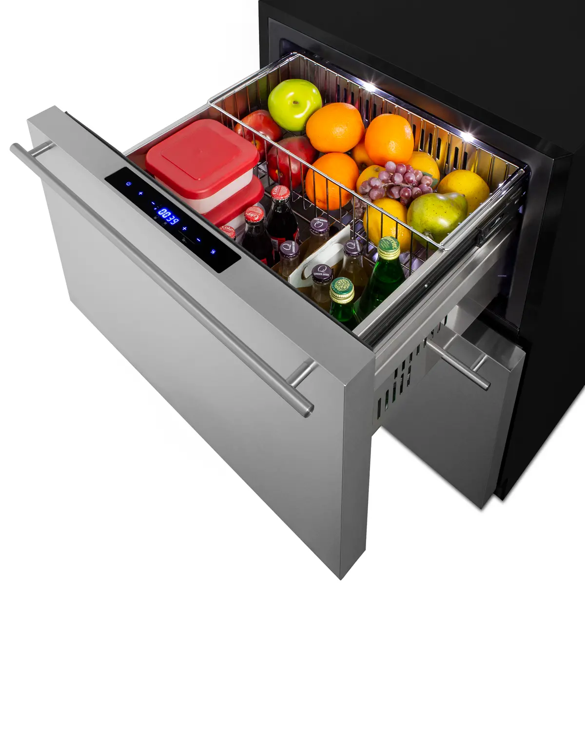 Summit 24 Wide Double Drawer Refrigerator & Freezer - Stainless Steel-6