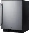 Summit 24 Wide Built-In Compact Refrigerator - Stainless Steel