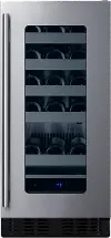 Summit 15  Wide Built-In Wine Cellar with Glass Door