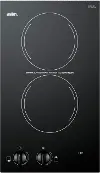 Summit 12 Wide 230V 2-Burner Electric Cooktop - Black