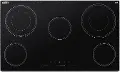 Summit 36 Wide 208-240V 5-Burner Electric Cooktop - Black